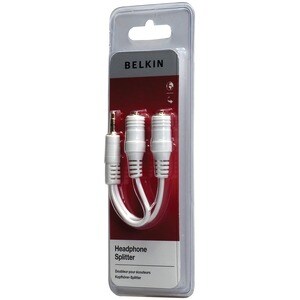 Belkin Speaker and Headphone Splitter - Mini-phone Male, Mini-phone Female - Black