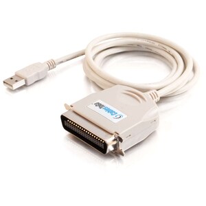C2G 6ft USB to C36 Parallel Printer Adapter Cable - Category 6 for Network Device - 500 ft - Bare Wire - Bare Wire - Gray