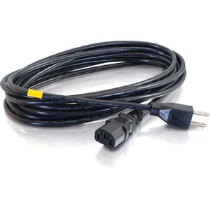 C2G 15ft Power Cord - 18 AWG - NEMA 5-15P to IEC320C13 - Computer Power - Replacement power cord for PC, Monitor, Printer,