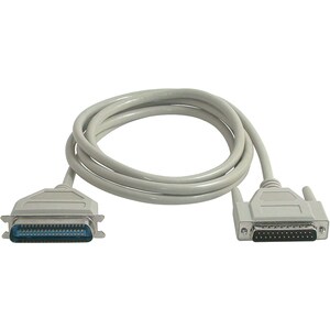 C2G 6ft DB25 Male to Centronics 36 Male Parallel Printer Cable - DB-25 Male - Centronics Male - 6ft - Beige