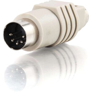 C2G PS/2 Female to AT Male Keyboard Adapter - 1 x 6-pin Mini-DIN (PS/2) Female - 1 x 5-pin DIN Male - Beige - 1 Each
