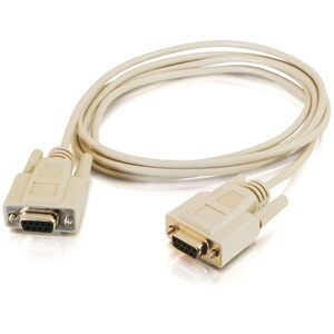 C2G 6ft DB9 F/F Null Modem Cable - Beige - DB-9 Female - DB-9 Female - 6ft - Beige