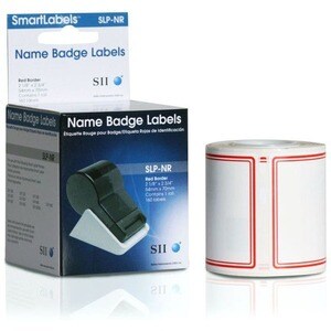 Seiko Name Badge Label with Red Border - Perfect for Visitor Management labels, Name Badges, and many more applications