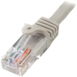 StarTech.com 50 ft Gray Snagless Cat5e UTP Patch Cable - Make Fast Ethernet network connections using this high quality Ca