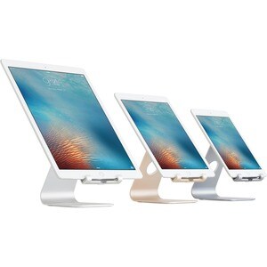 Rain Design mStand tablet stand- Gold - Angled stand provides a comfortable view. Cable outlet for easy management.