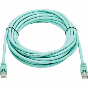 Tripp Lite Cat6a UTP Patch Cable - 25ft - 1 x RJ-45 Male - 1 x RJ-45 Male - Aqua Blue