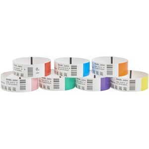 Zebra Wristband Polypropylene 1 x 11in Direct Thermal Z-Band Direct Yellow 1 in core - 1" Width x 11" Length - Permanent A