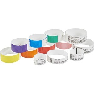 Zebra Wristband Polypropylene 1 x 11in Direct Thermal Zebra Z-Band Direct 1 in core - 1" Width x 11" Length - Permanent Ad