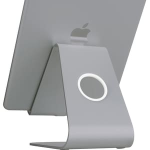 Rain Design mStand tablet stand- Space Grey - Angled stand provides a comfortable view. Cable outlet for easy management.