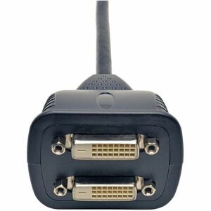 Eaton Tripp Lite Series DVI Y Splitter Cable, Digital Monitors (DVI-D M to 2x F), 1 ft. (0.31 m) - (DVI-D M to 2x F) 1-ft.