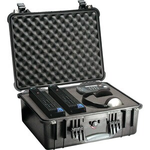Pelican PELICAN 1550 CASE W/ FOAM BLACK - Double Throw Latch, Padlock Closure - Polycarbonate, Stainless Steel - Black