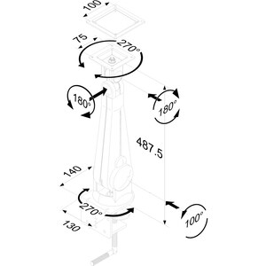 Neomounts Neomounts Pro FPMA-D100 Mounting Arm for Flat Panel Display - Grey - 10 kg Load Capacity
