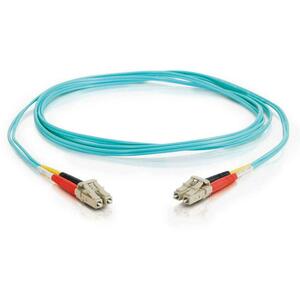 C2G-5m LC-LC 10Gb 50/125 OM3 Duplex Multimode Fiber Optic Cable (Plenum-Rated) - Aqua - Fiber Optic for Network Device - L