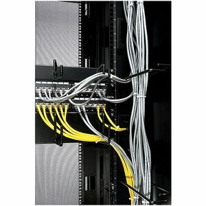 APC by Schneider Electric Cable Organizer - Black - Cable Manager - 1U Rack Height