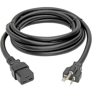 Eaton Tripp Lite Series Power Cord, C19 to NEMA 5-20P - Heavy-Duty, 20A, 125V, 12 AWG, 10 ft. (3.05 m), Black - (IEC-320-C