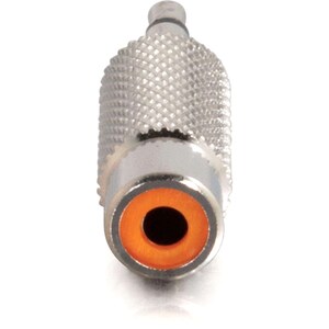 C2G 3.5mm Mono Male to RCA Female Audio Adapter - 1 x RCA Female - 1 x Mini-phone Audio Male - Metallic Silver - TAA Compl