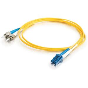 C2G 1m LC-ST 9/125 Duplex Single Mode OS2 Fiber Cable - Yellow - 3ft - 1m LC-ST 9/125 Duplex Single Mode OS2 Fiber Cable -