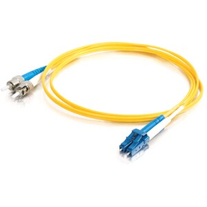 C2G 5m LC-ST 9/125 Duplex Single Mode OS2 Fiber Cable - Yellow - 16ft - 5m LC-ST 9/125 Duplex Single Mode OS2 Fiber Cable 