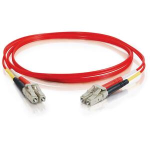 C2G-10m LC-LC 62.5/125 OM1 Duplex Multimode PVC Fiber Optic Cable - Red - Fiber Optic for Network Device - LC Male - LC Ma