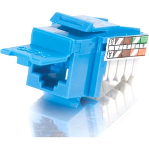 C2G 90? Cat5E RJ45 UTP Keystone Jack - Blue - RJ-45