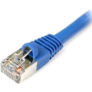 StarTech.com 25 ft Blue Shielded Snagless Cat5e Patch Cable - Make Fast Ethernet network connections using this high quali