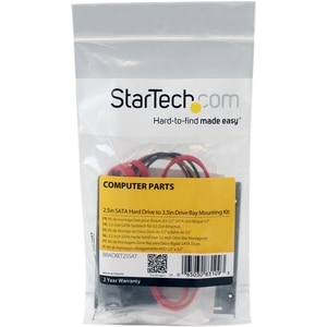 StarTech 2.5in Hard Drive to 3.5in Drive Bay Mounting Kit, TAA - Mount a 2.5in SATA hard drive to any computer with an ava