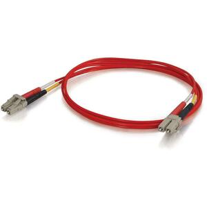 C2G-2m LC-LC 50/125 OM2 Duplex Multimode Fiber Optic Cable (Plenum-Rated) - Red - Fiber Optic for Network Device - LC Male