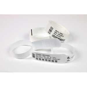 Zebra Wristband Polypropylene 1 x 11in Direct Thermal Zebra Z-Band Direct Yellow HC100 - 1" Width x 11" Length - 200/Roll 