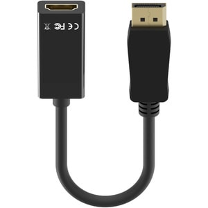 Belkin F2CD004B Audio/Video Cable - 3.60" DisplayPort/HDMI A/V Cable for Audio/Video Device, Monitor, Notebook - First End