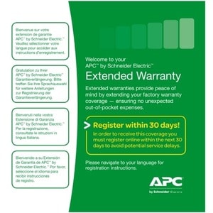APC by Schneider Electric Service Pack - Extended Warranty - 3 Year - Warranty - Technical - Electronic and Physical