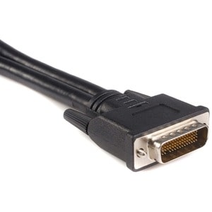 StarTech.com LFH 59 Male to Dual Female DVI I DMS 59 Cable - 2 x DVI-D (Dual-Link) Female - 1 x DMS-59 Male - Black