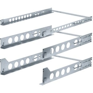 Rack Solutions 1U Tool-less Universal Rail 28in Depth with Tool-less Wirebar - 45 lb Load Capacity