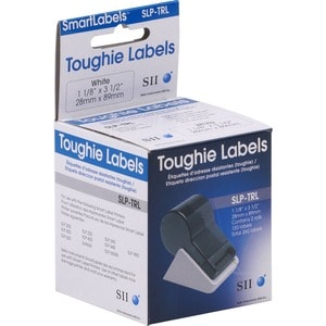 Seiko SmartLabel SLP-TRL Toughie Address Label - 1.12" Width x 3.5" Length - 130/Roll - 0.79" CoreRoll - White