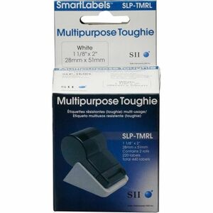 Seiko SmartLabel SLP-TMRL Toughie Multipurpose Label - 1.12" Width x 2" Length - 220/Roll - 0.79" Core - 2 Roll - White