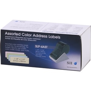 Seiko Address Label 4 pack (Red, Green, Blue, White) - Perfect for Address Labels for Office Mailings, Invitations, Christ