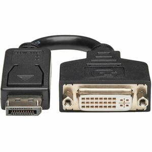 Eaton Tripp Lite Series DisplayPort to DVI-I Adapter Cable (M/F), 6 in. (15.2 cm), TAA - DP to DVI for DP-M to DVI-I-F