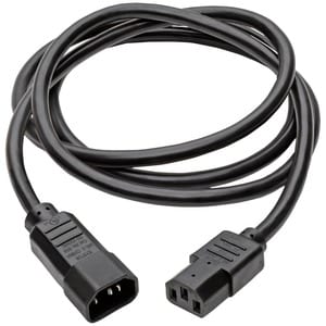 Tripp Lite 6ft Power Cord Extension Cable C14 to C13 Heavy Duty 15A 14AWG 6' - 15A, 14AWG (IEC-320-C14 to IEC-320-C13) 6-ft."
