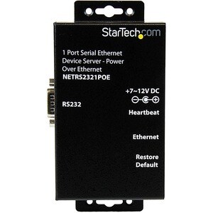 StarTech.com Serial Ethernet device server - 1 port - power over Ethernet - PoE - Connect to, configure and remotely manag