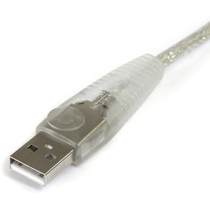 StarTech.com - Transparent USB 2.0 cable - 4 pin USB Type A (M) - 4 pin USB Type B (M) - ( USB / Hi-Speed USB ) - 10 ft - 
