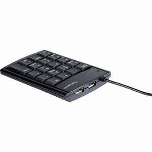 Targus PAUK10U Ultra Mini USB Keypad - USB - 19 Keys - Black KEYPAD W/ 2PORT USB HUB WIN