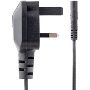 StarTech.com 1.8m 6ft UK Laptop Power Cord - BS-1363 to C7 (Figure 8) - 250V at 2.5A - 0.75 mm² - ASTA Certified Laptop Po