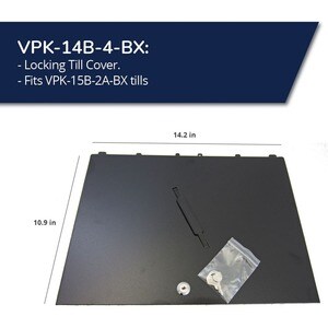 apg® Cash Drawer VPK-14B-4-BX Till - Locking Till Cover fits VPK-15B-2A-BX tills. Till Cover measures 14.2" x 10.9"