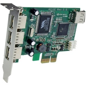 StarTech.com 4-port PCI Express LP USB Adapter Card - Add 4 USB 2.0 ports to your low profile/small form factor computer t