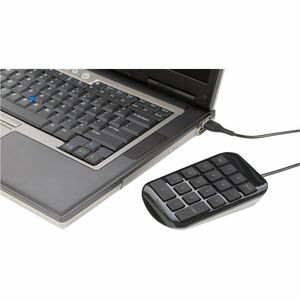 Targus AKP10EU Keypad - Cable Connectivity - USB Interface - Black, Grey - Windows XP, Windows Vista, Windows 7, Windows 8