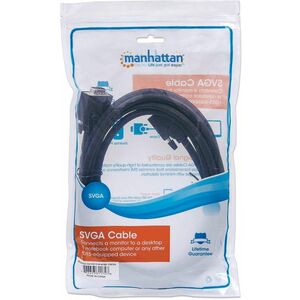 Manhattan Cable para monitor SVGA - Extremo Secundario: 1 x 15-pin HD-15 - Male - Cable divisor - Apantallado - Níquel Con