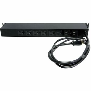 Star Tech.com Rackmount PDU with 8 Outlets with Surge Protection - 19in Power Distribution Unit - 1U - Protect your equipm