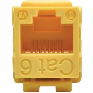 Eaton Tripp Lite Series Cat6/Cat5e 110 Style Punch Down Keystone Jack - Yellow, TAA - 1 x RJ45 Female - Yellow
