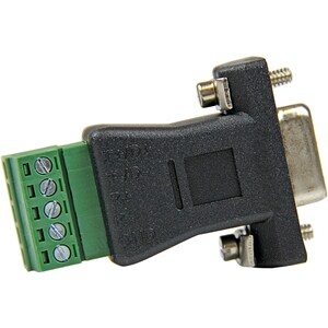 StarTech.com RS422 RS485 Serial DB9 to Terminal Block Adapter - Convert an RS-422 or RS-485 DB 9 male serial connector to 