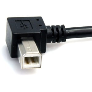 StarTech.com 3 ft A Right Angle to B Right Angle USB Cable - M/M - Connect USB 2.0 peripherals to your computer, for insta