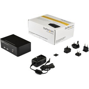 2 PORT DUAL DISPLAYPORT USB KVM SWITCH W/ AUDIO & USB HUB        IN